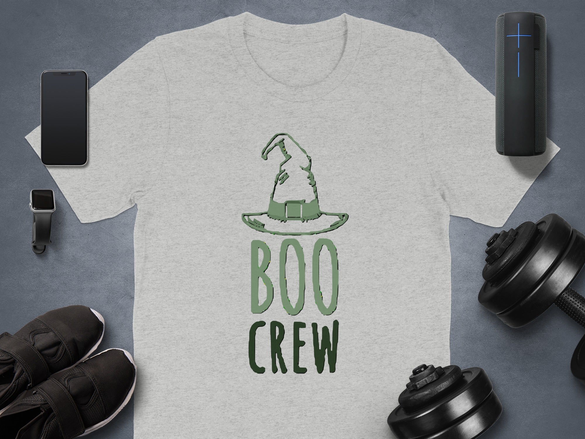Halloween Witch Hat Boo Crew Graphic T-Shirt Product