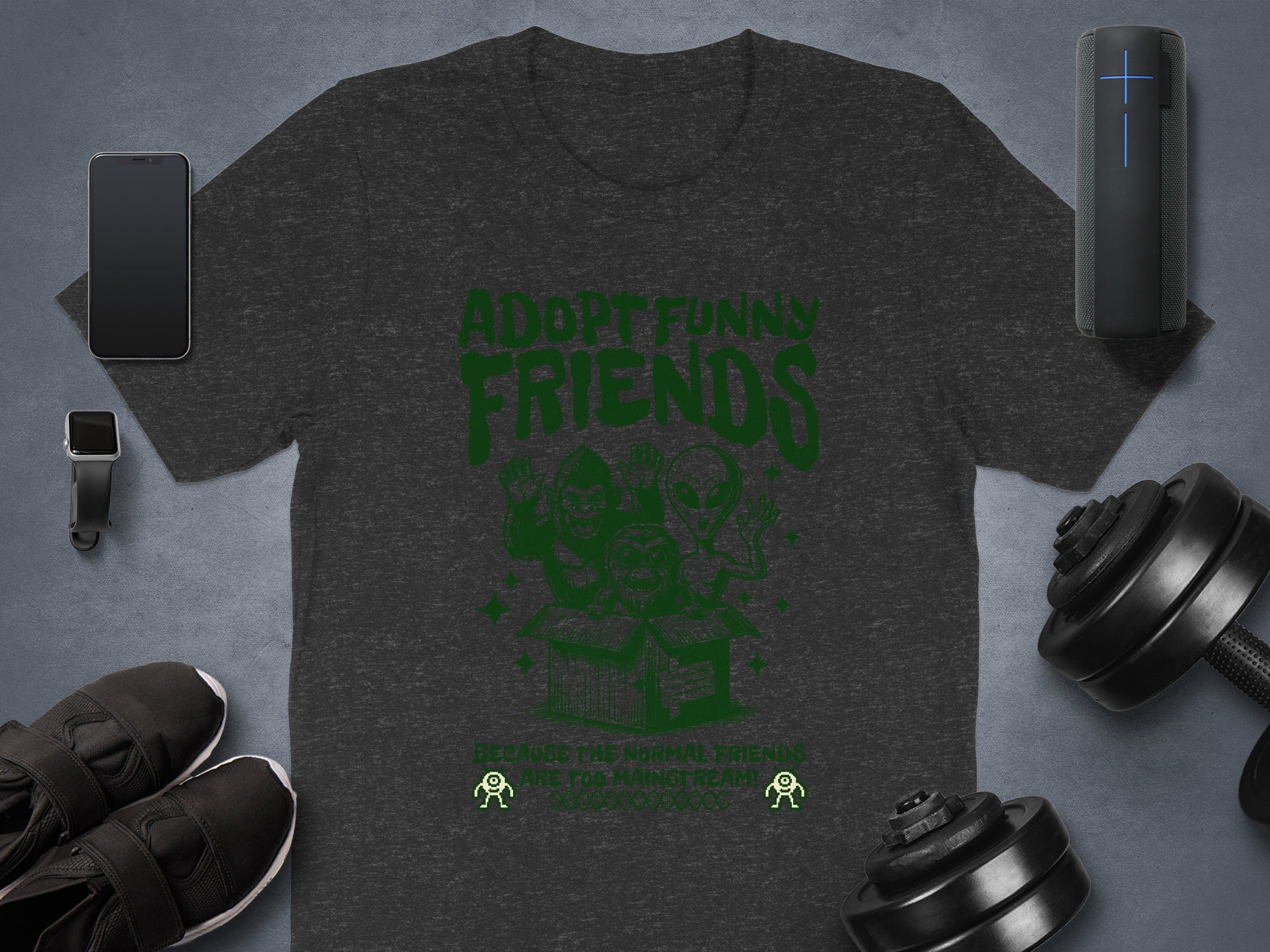 Adopt Funny Friends Graphic T-shirt Product