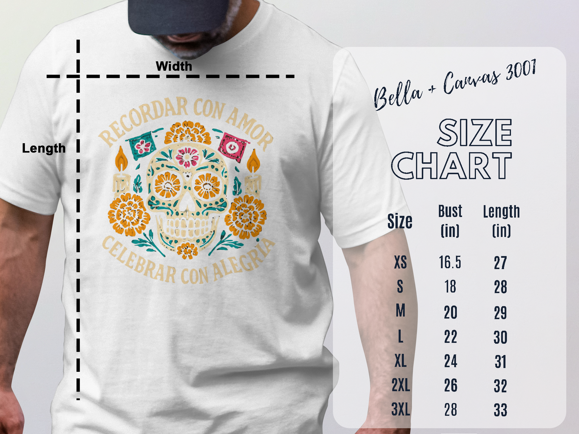Celebrar con Alegría Skull Art T-Shirt product
