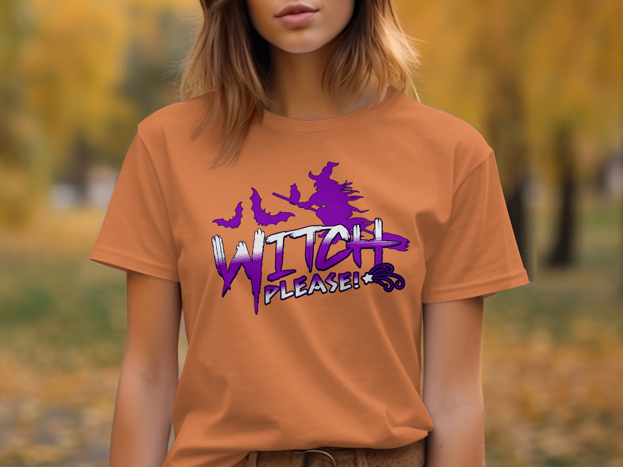 WITCH PLEASE Graphic Print Halloween T-shirt product type