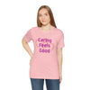 Caring Feels Good Slogan T-Shirt