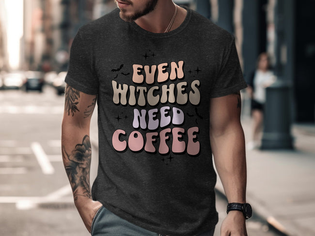 Even Witches Need Coffee Halloween T-Shirt product