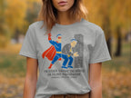 Superhero and Office Worker Humorous Grey Shirt product type