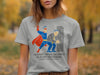 Superhero and Office Worker Humorous Grey Shirt product type