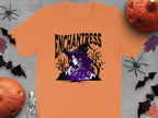 Enchantress Witch Halloween Print on Orange Shirt product type