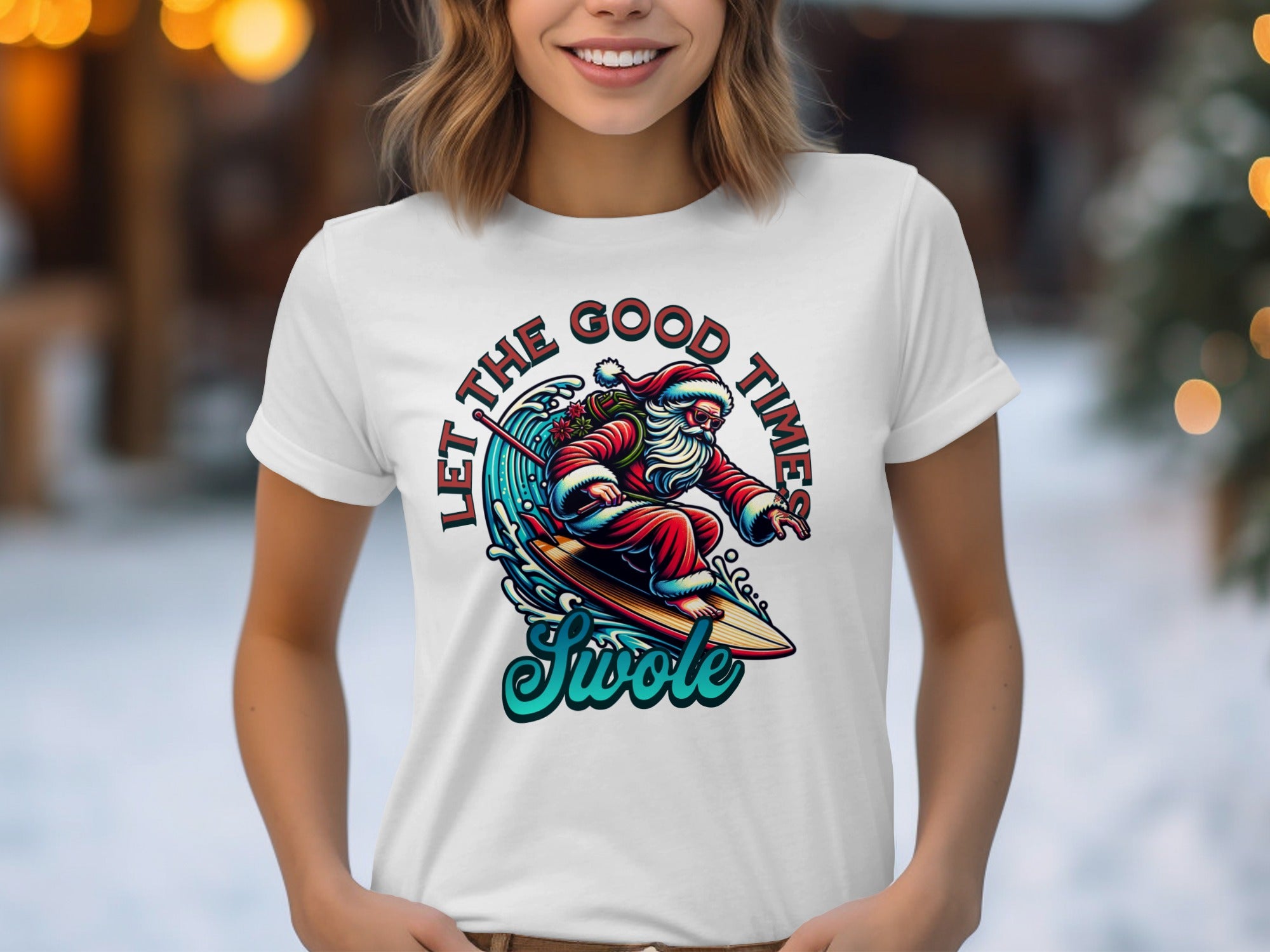 Let The Good Times Swole Santa T-shirt product