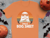 Cool Halloween Ghost Tee with Boo Sheet Product Type