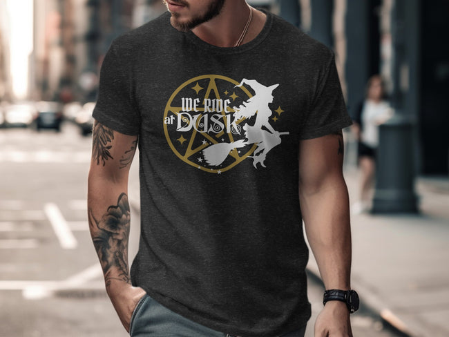 We Ride at Dusk Witch and Moon Graphic T-shirt product