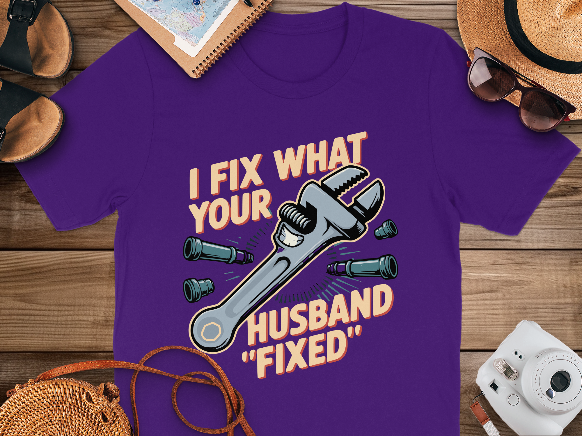 I Fix What Your Husband Fixed Funny T-Shirt product type