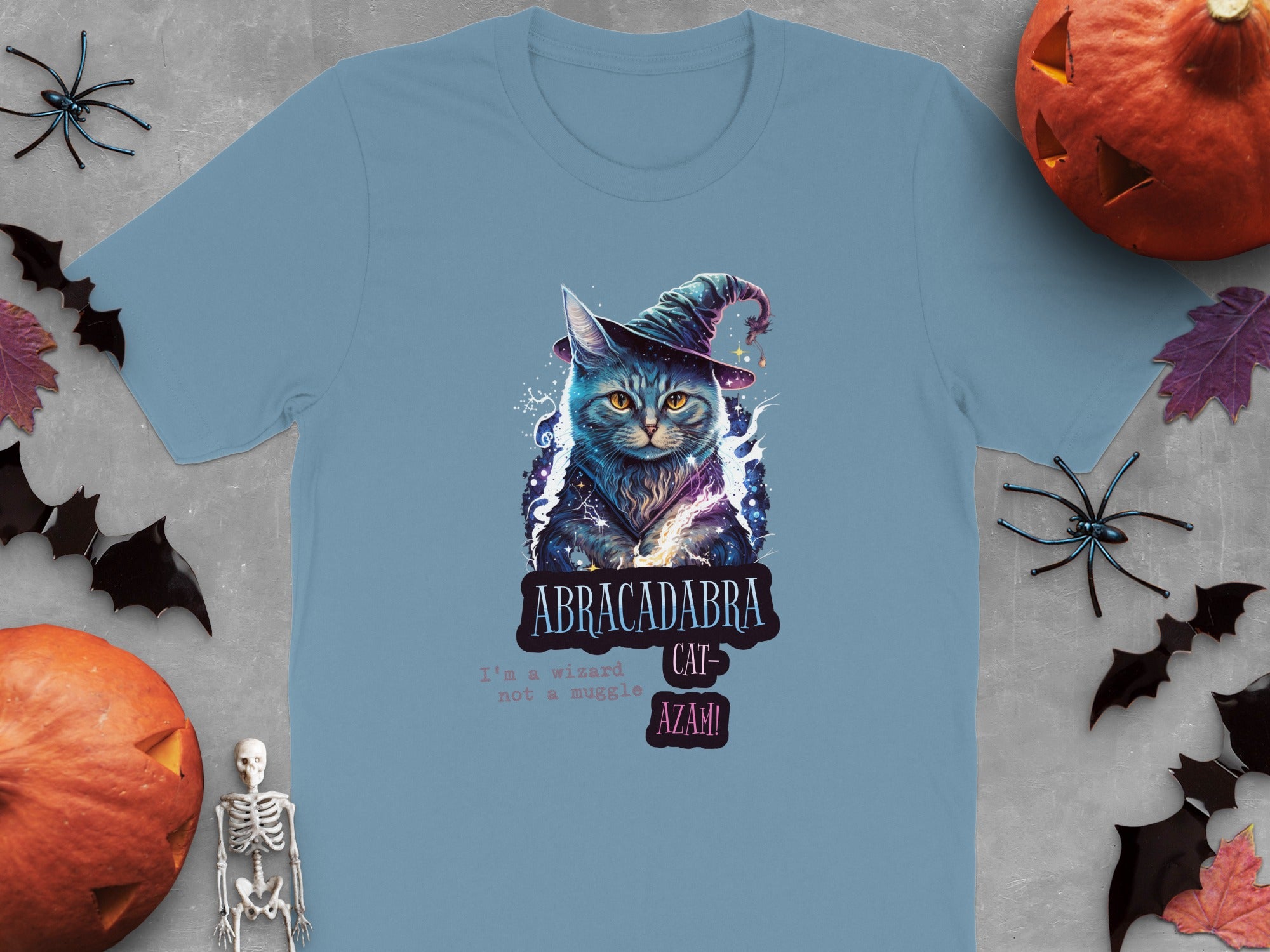 Abracadabra Cat Wizard with Hat Halloween Shirt product
