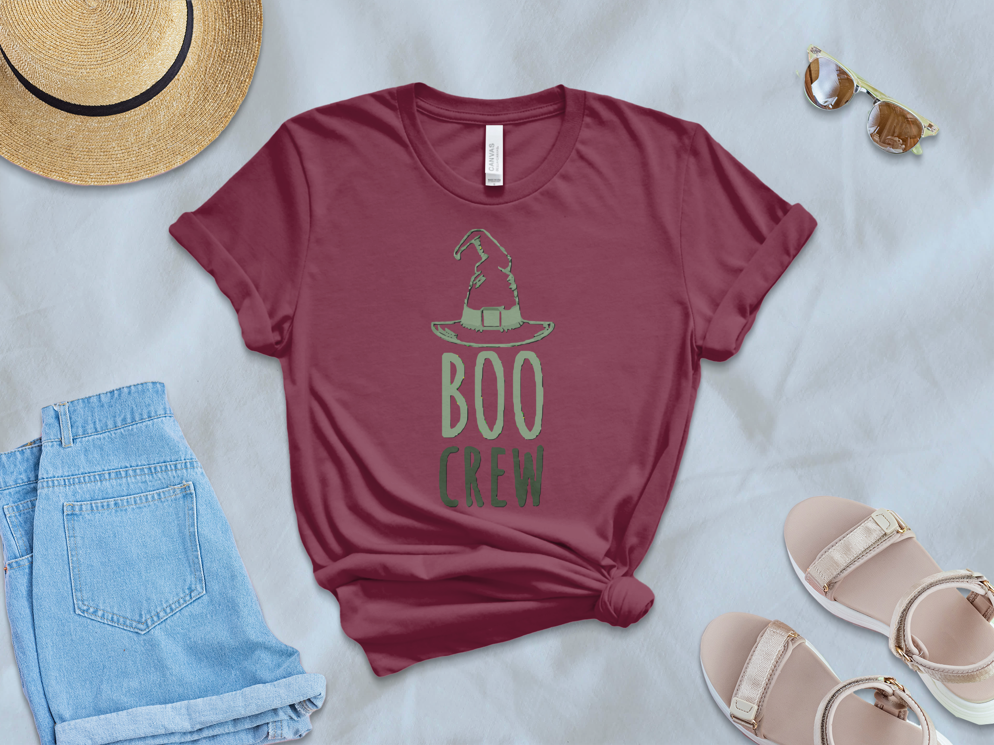 Boo Crew Witch Hat Halloween Shirt product type