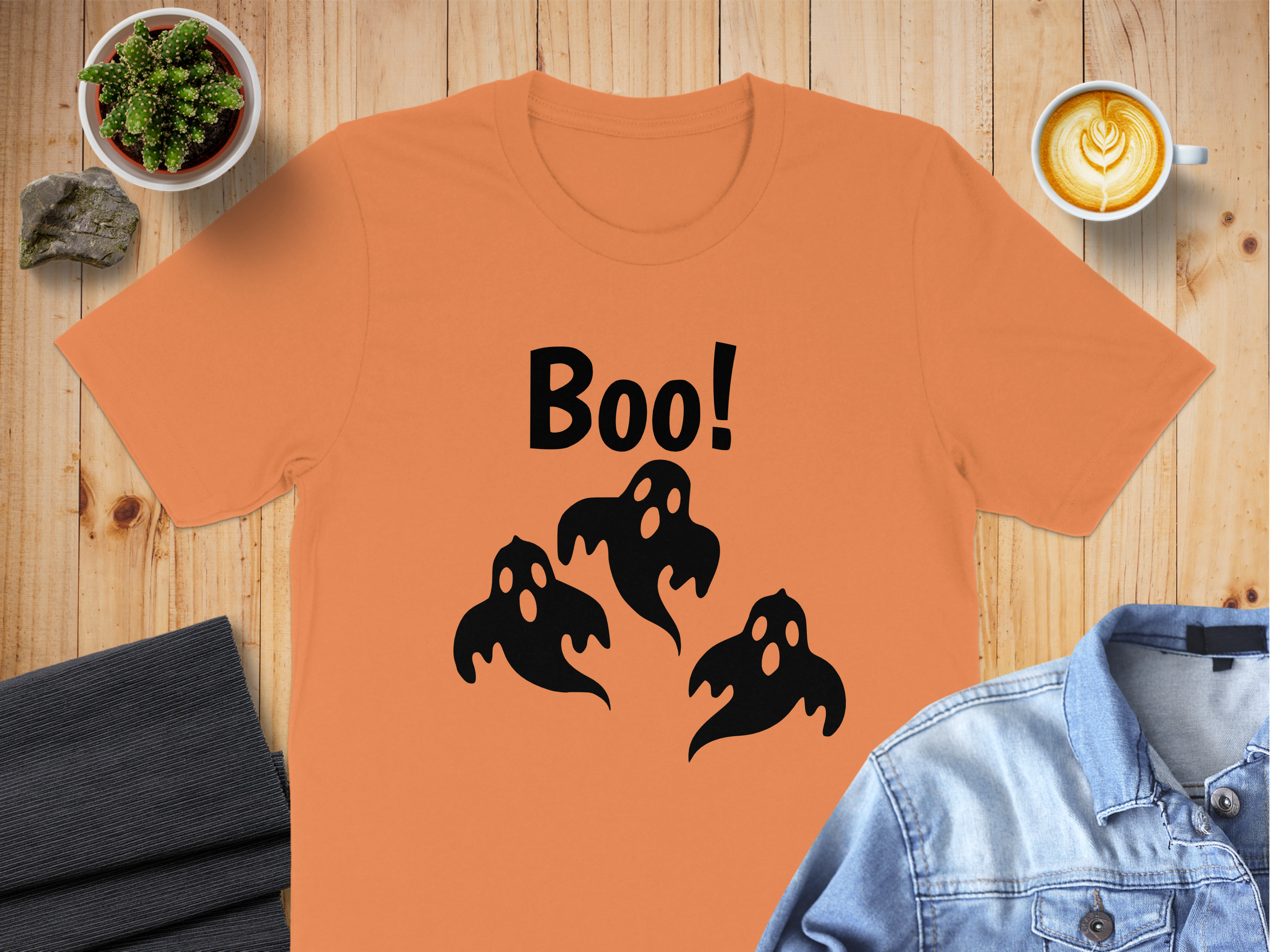 Boo Halloween Ghosts Printed Fun T-Shirt product type