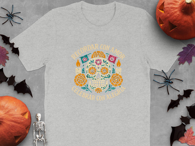 Day of the Dead T-Shirt with Colorful Skull product