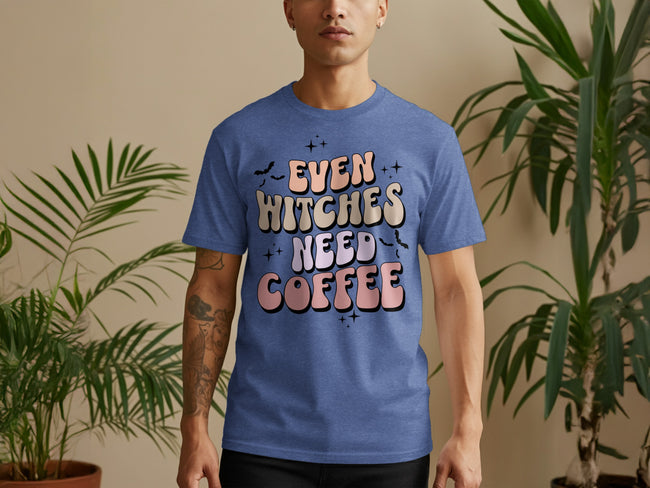 Even Witches Need Coffee Graphic T-Shirt product type