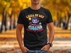 Chill by Day Thrill by Night Vampire Cartoon T-Shirt