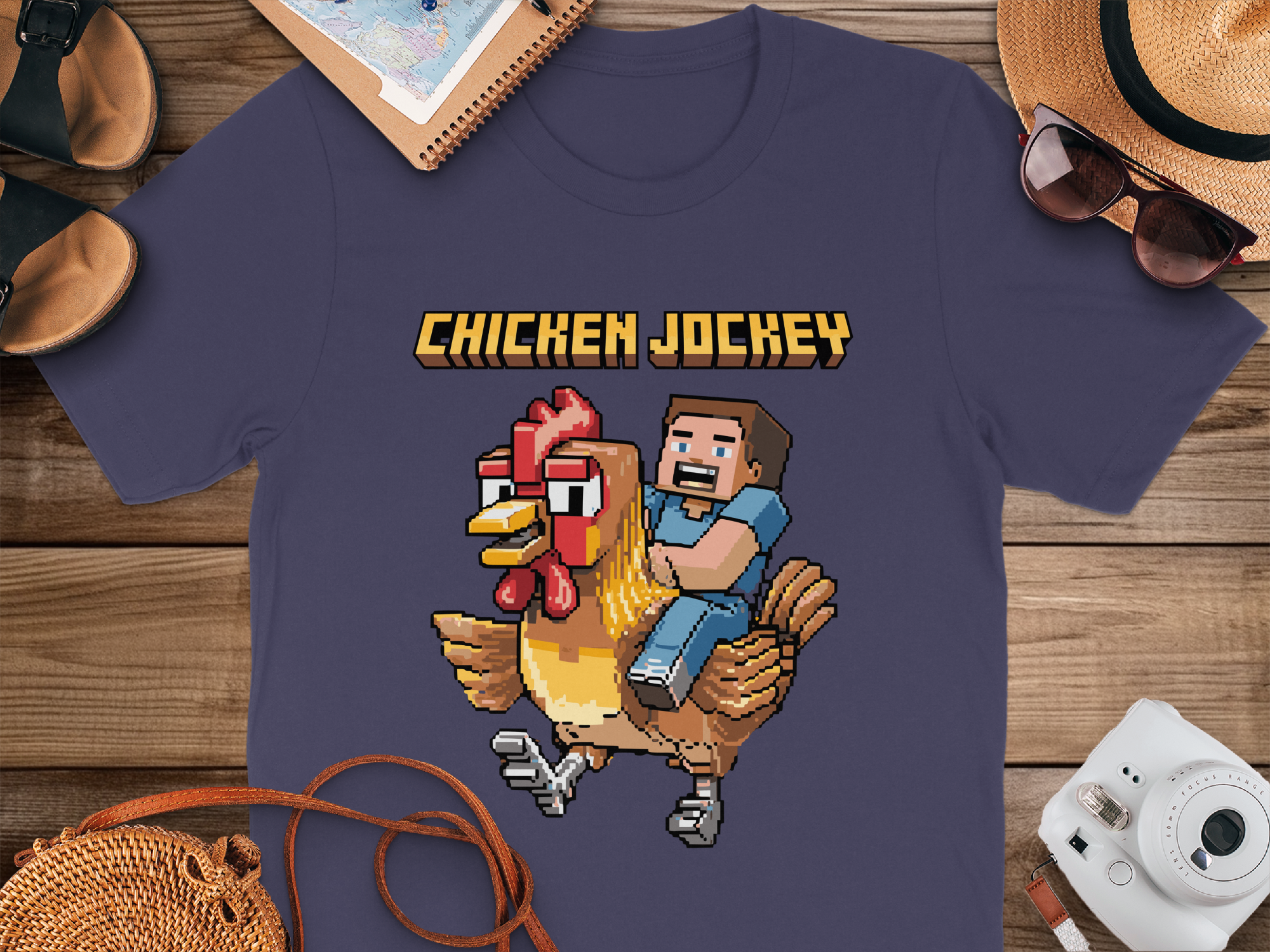 Cool Gaming Chicken Jockey T-Shirt