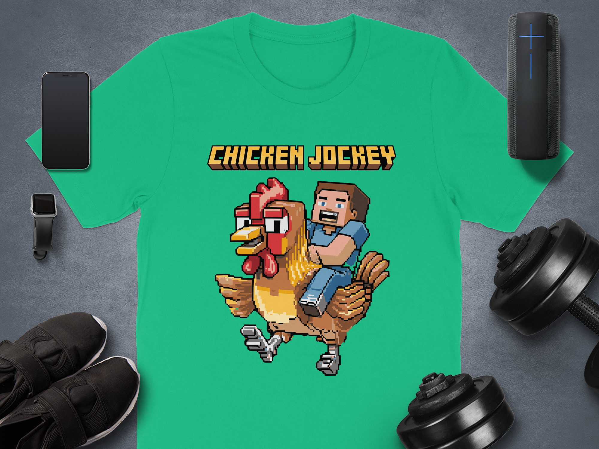 Cool Gaming Chicken Jockey T-Shirt