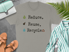 Eco-Friendly Reduce Reuse Recycle Graphic Tee