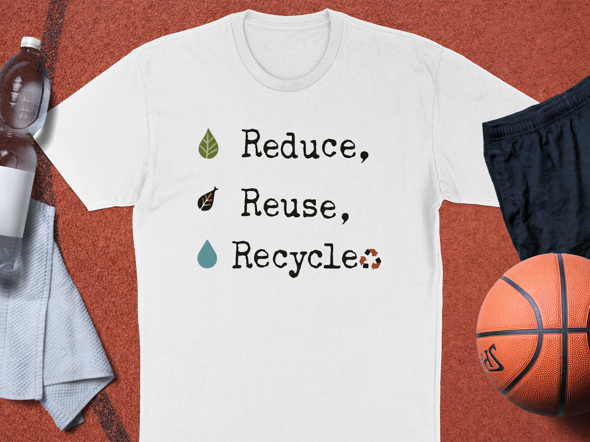 Eco-Friendly Reduce Reuse Recycle Graphic Tee