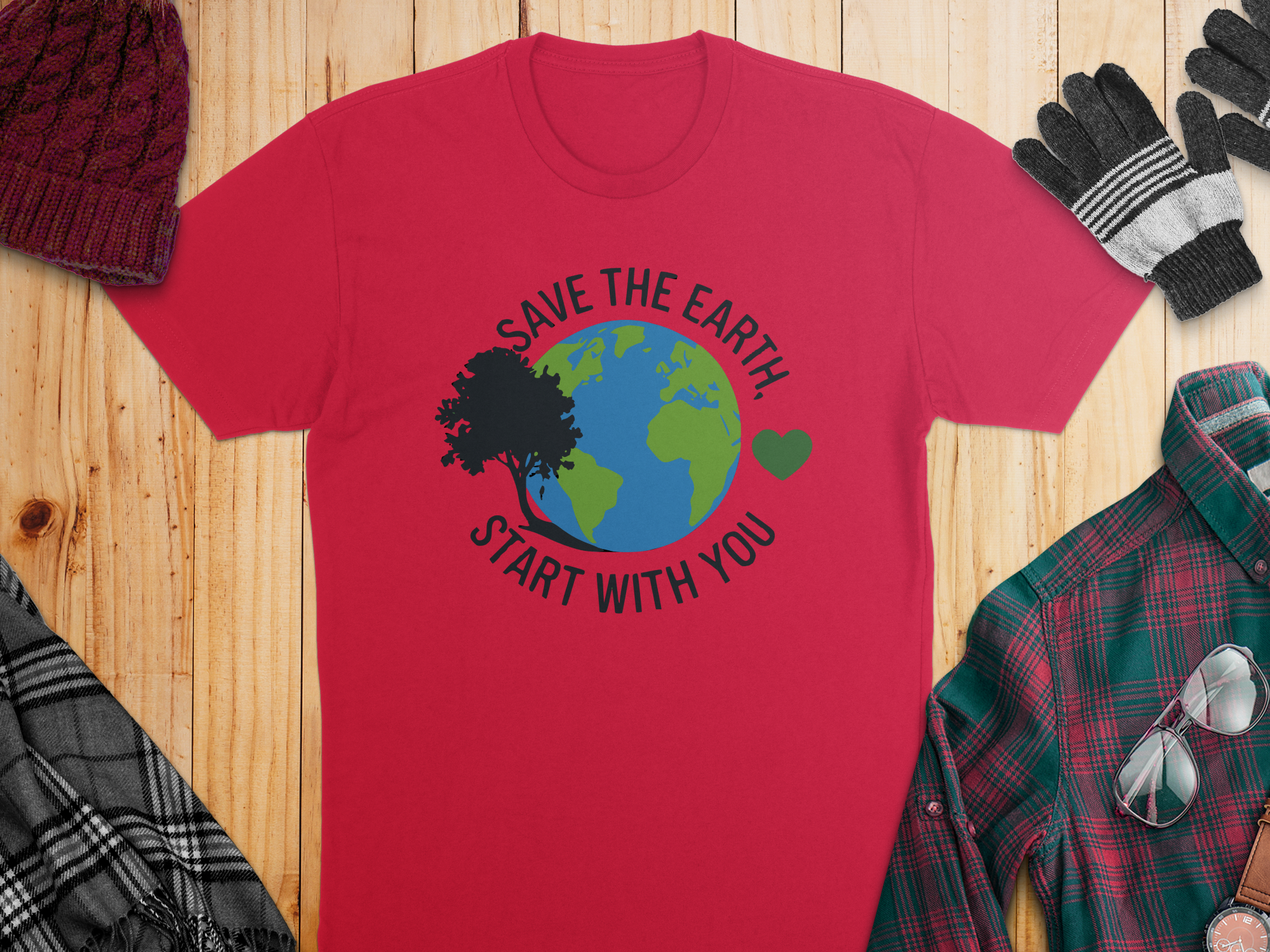 Eco-Friendly Save the Earth T-Shirt