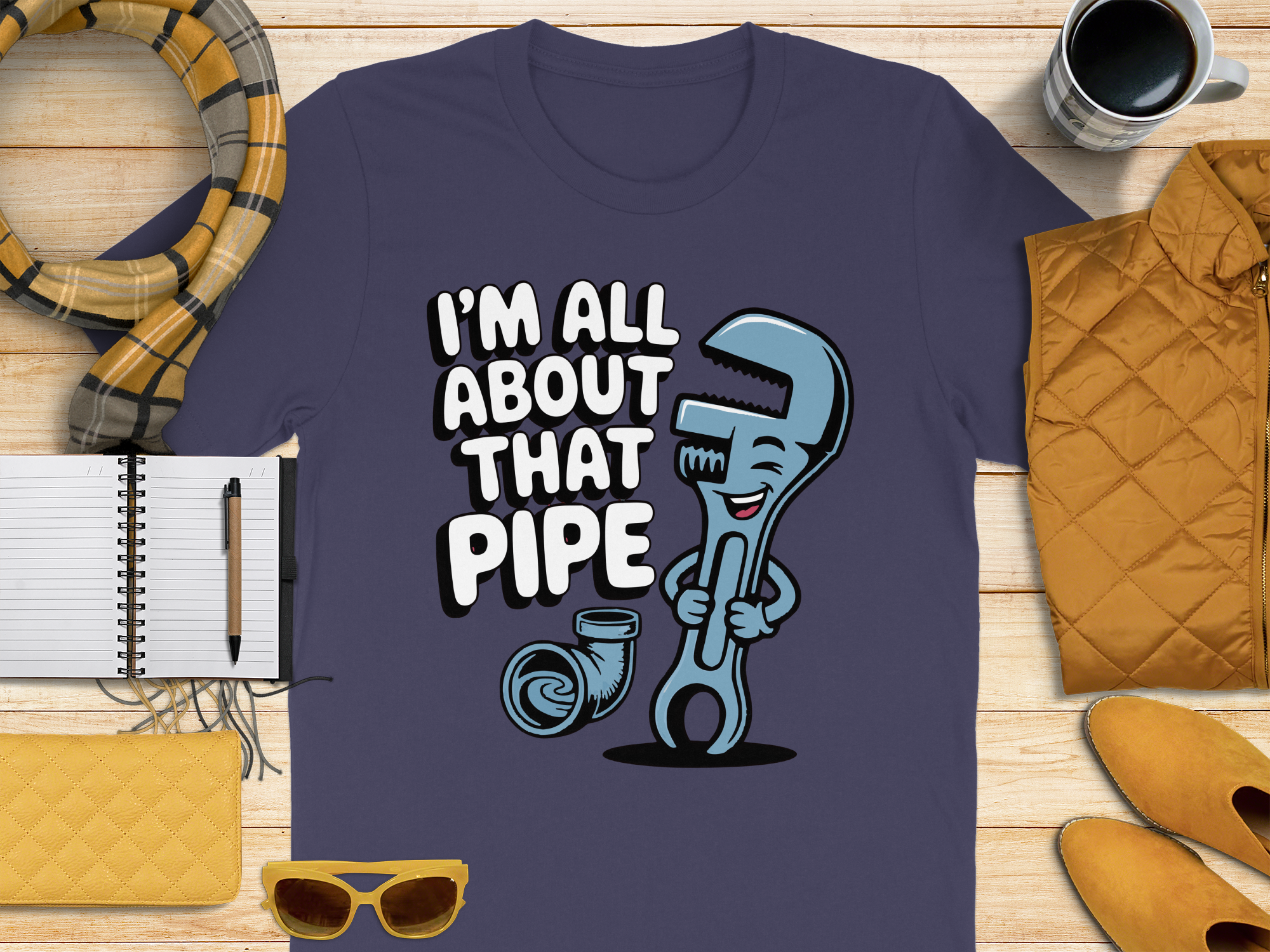 I'm All About That Pipe Graphic Print Shirt product