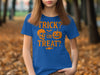 TRICK? OR TREAT? Halloween Skull and Pumpkin T-Shirt product