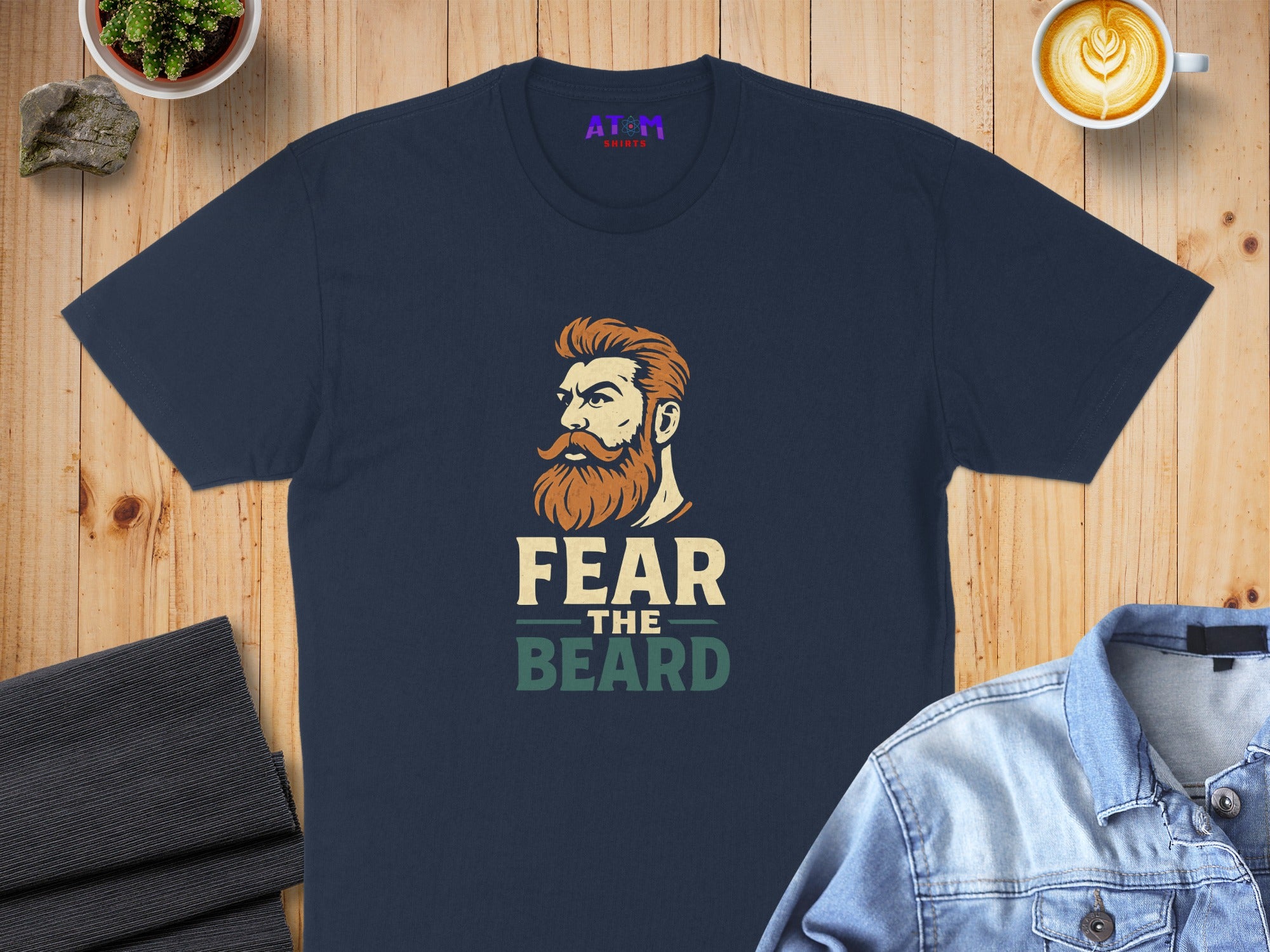 Fear the Beard Printed Round Neck T-shirt product