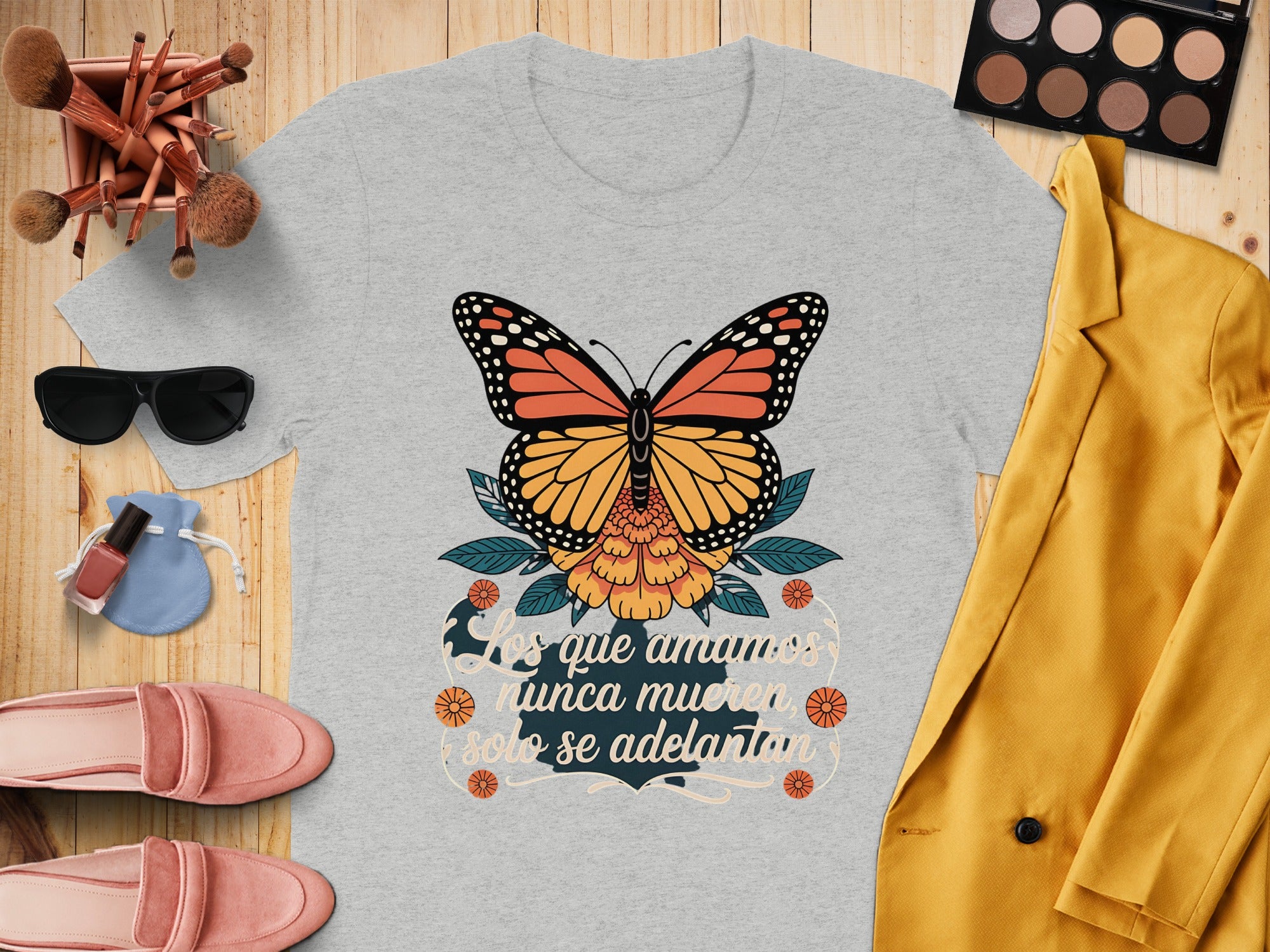 Butterfly Design Graphic T-Shirt Artistic Product