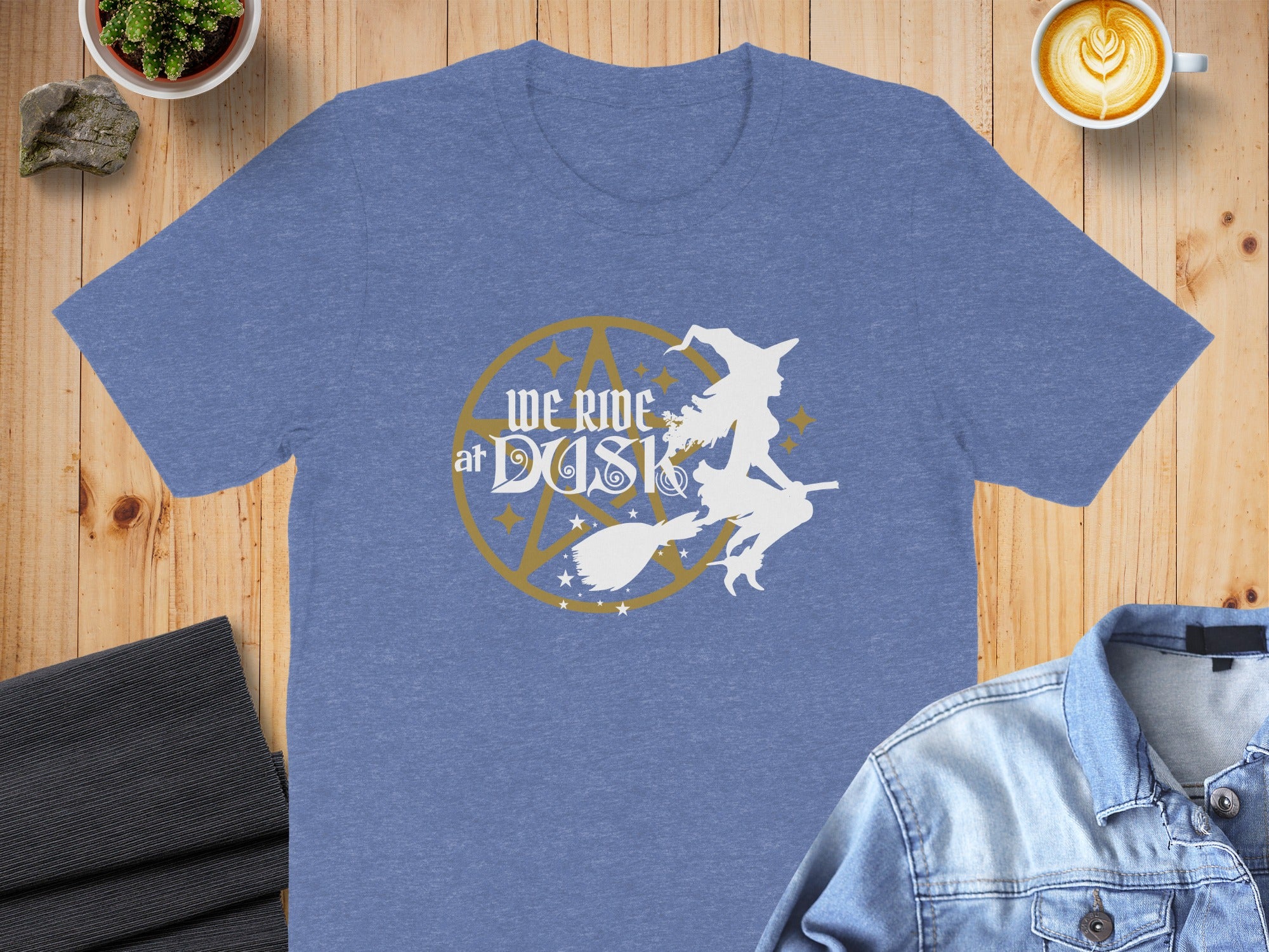 We Ride at Dusk Witches on Broom Graphic T-Shirt product type