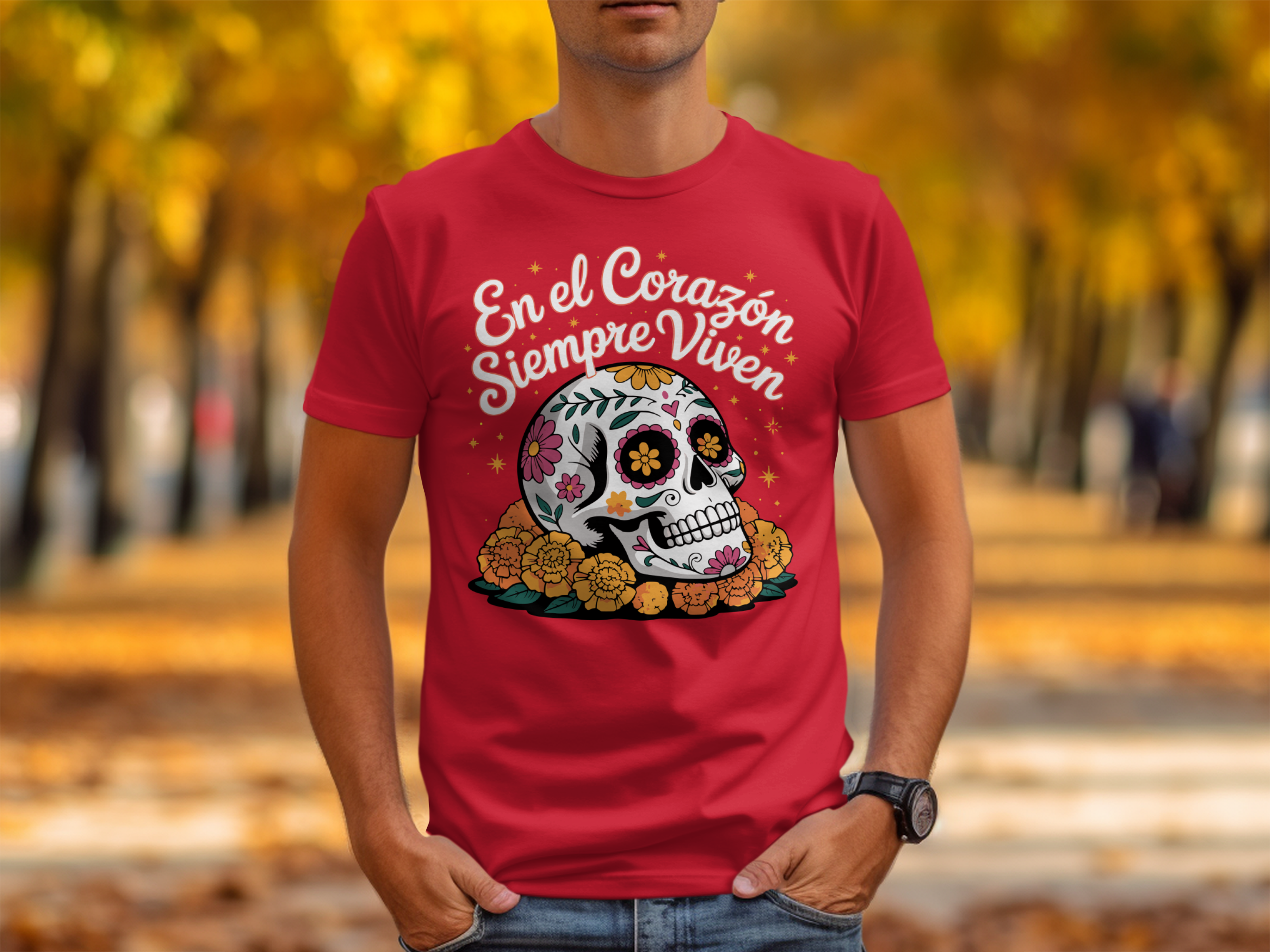 En el Corazón Siempre Viven Skull T-shirt product