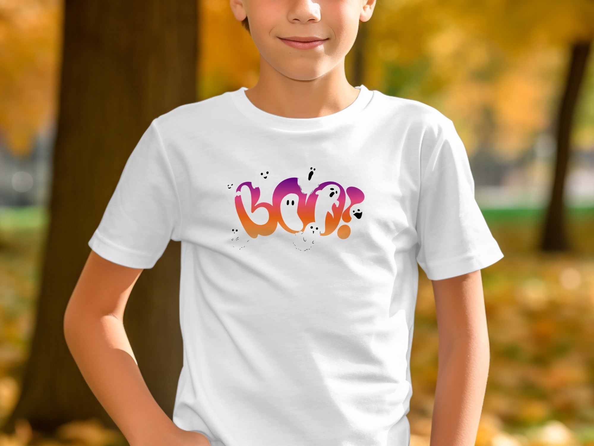 Halloween Ghost Boo Text Design Kid's T-Shirt product type