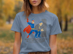 Fun Superhero and Office Worker Design Shirt Product