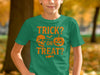 Trick or Treat Skull and Pumpkin Graphic Shirt product