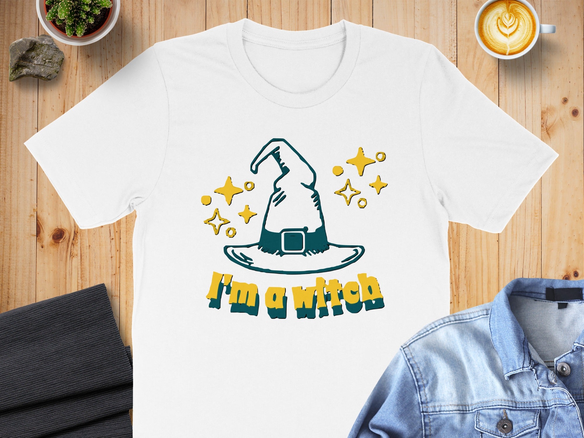 I'm a Witch Hat with Stars Graphic Print T-shirt product