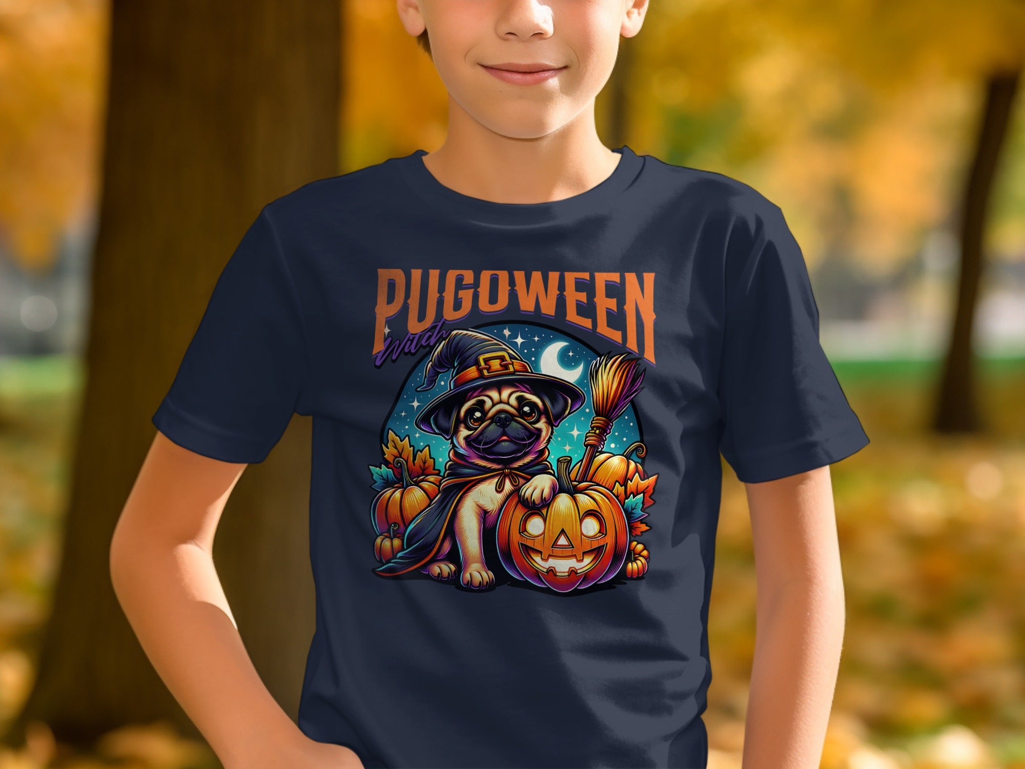 Pugoween Trick or Treat Cute Halloween T-Shirt product type