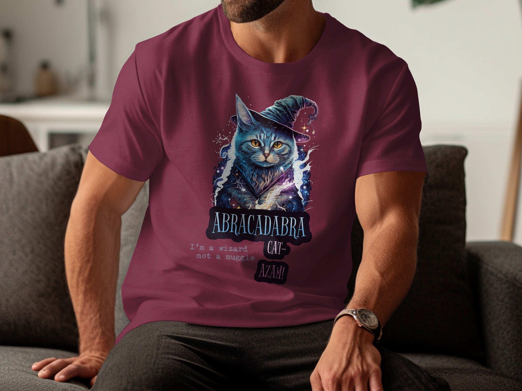 Abracadabra Cat Wizard Magic Graphic T-shirt product