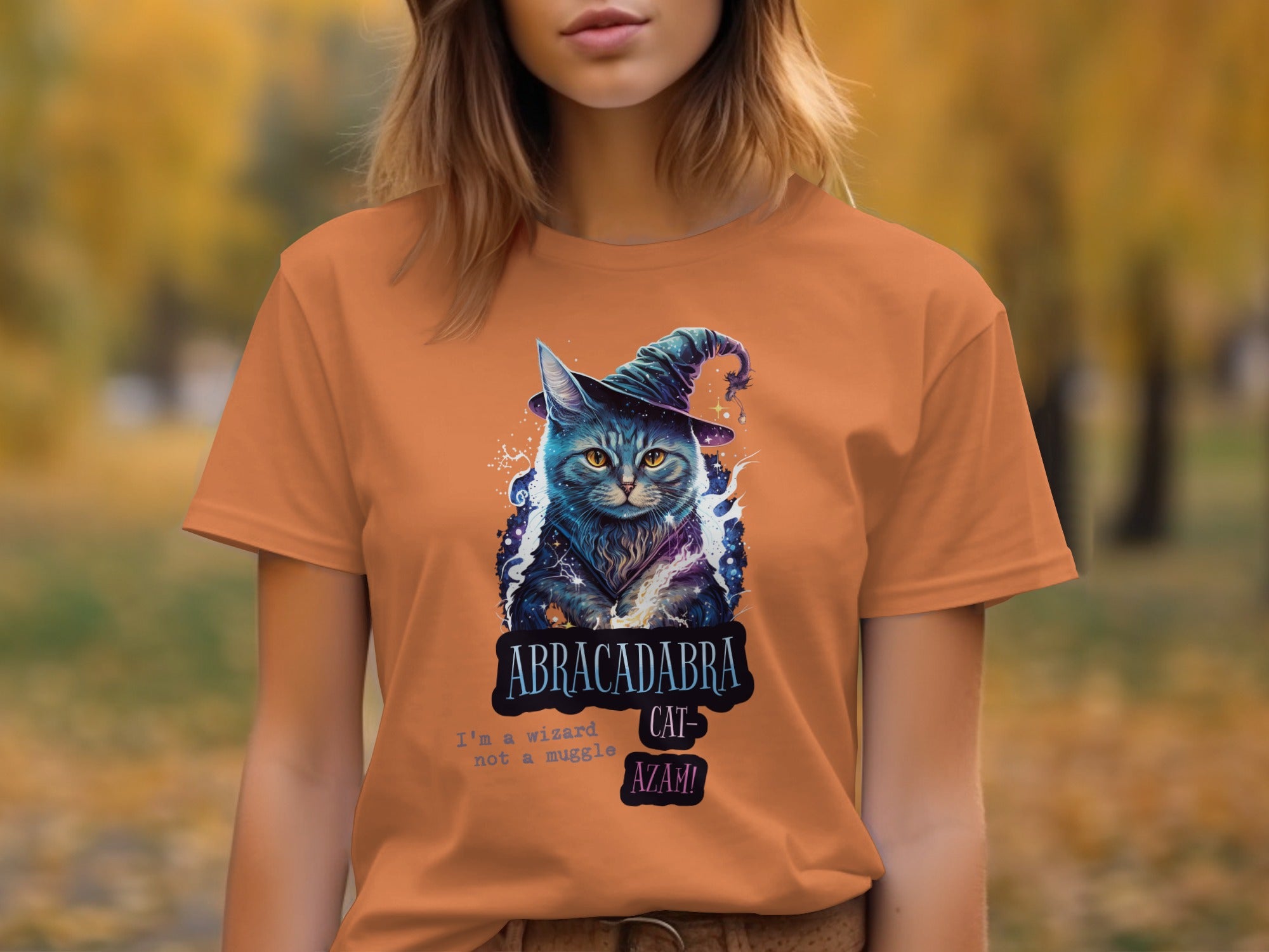 Abracadabra Cat Wizard Hat Halloween T-shirt product