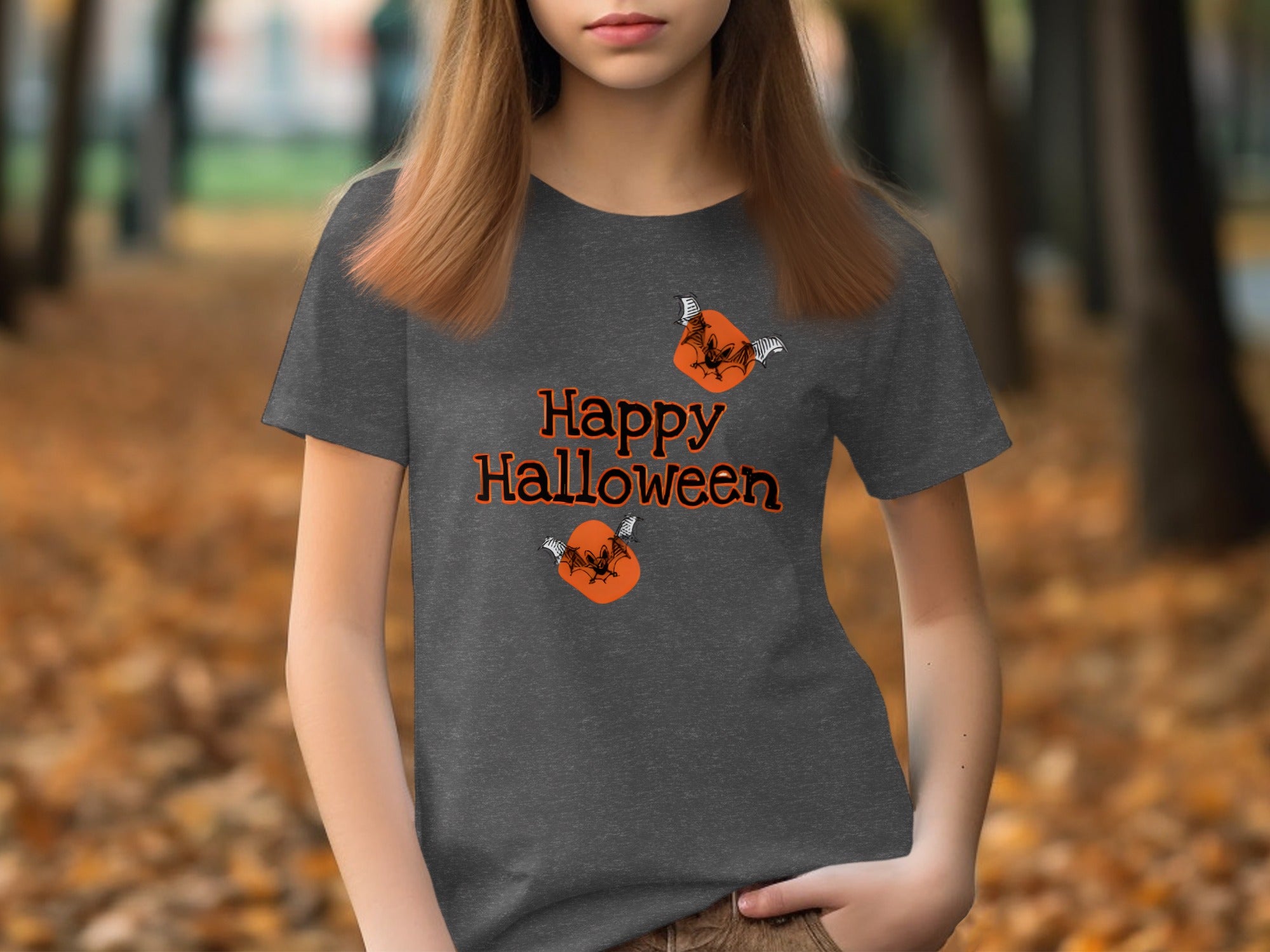 Happy Halloween Orange Graphic T-shirt product type