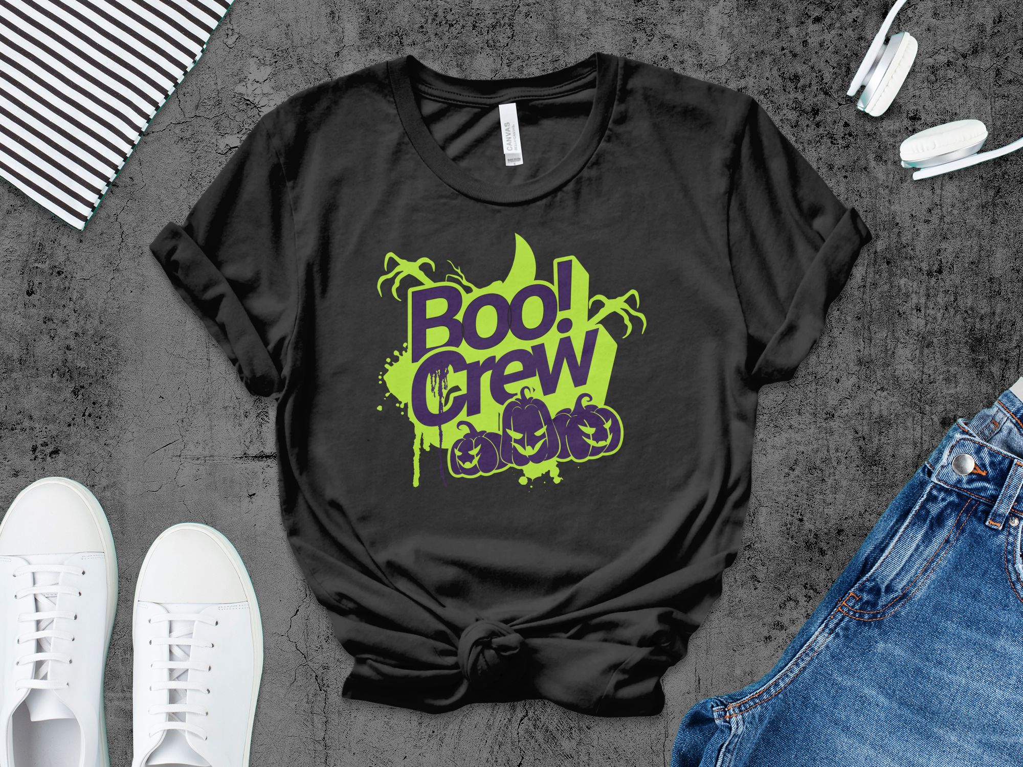 Boo Crew Halloween Graphic Tee Shirt product