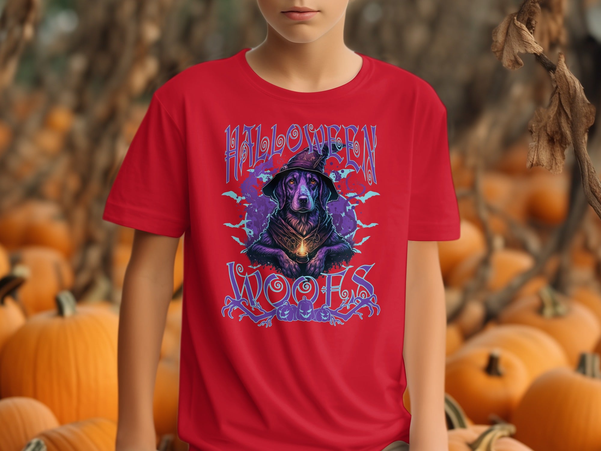 Halloween Moon Black Lab Dog Graphic T-shirt product type