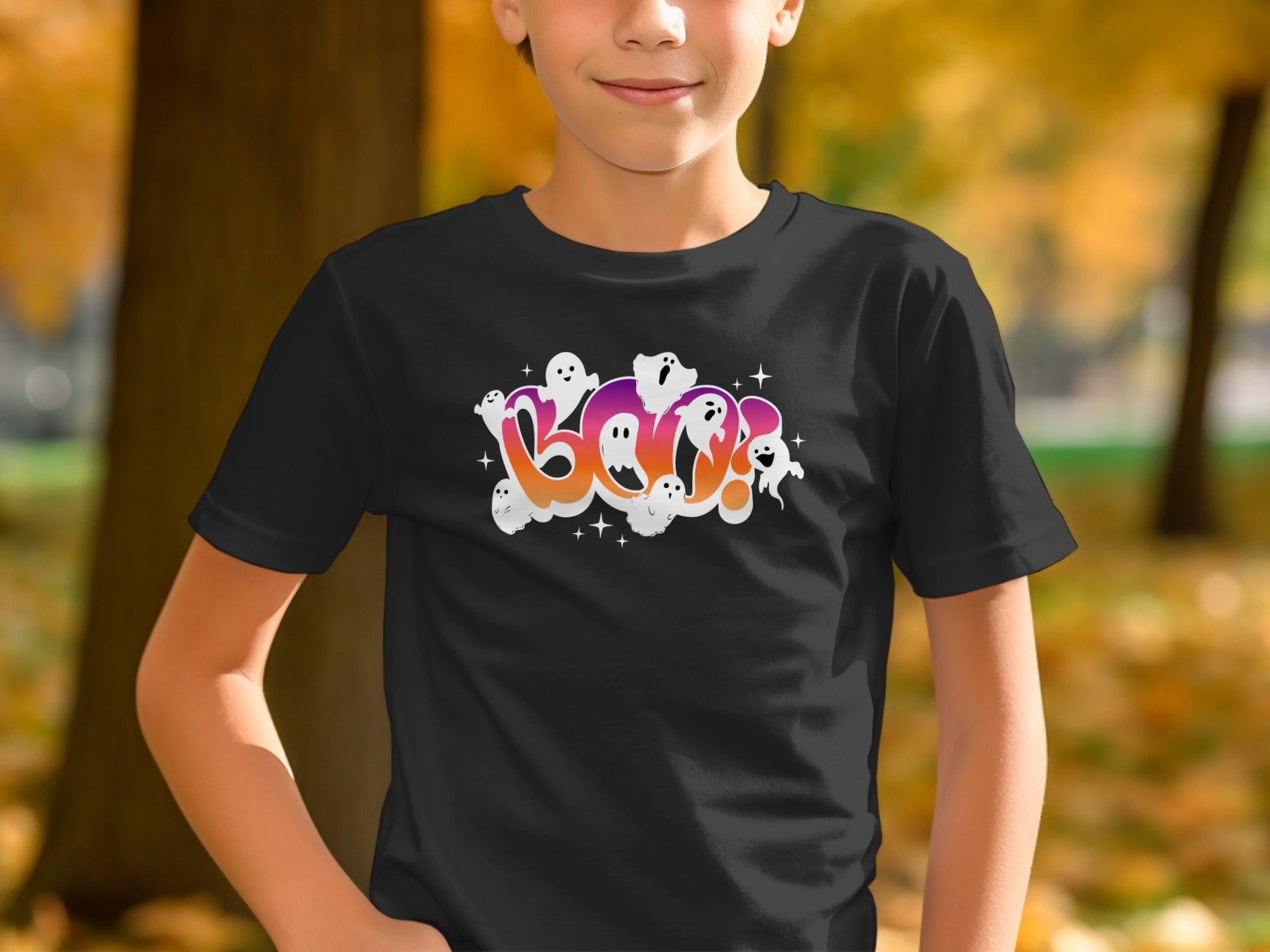 Boo Ghost Themed Halloween Graphic Tee product