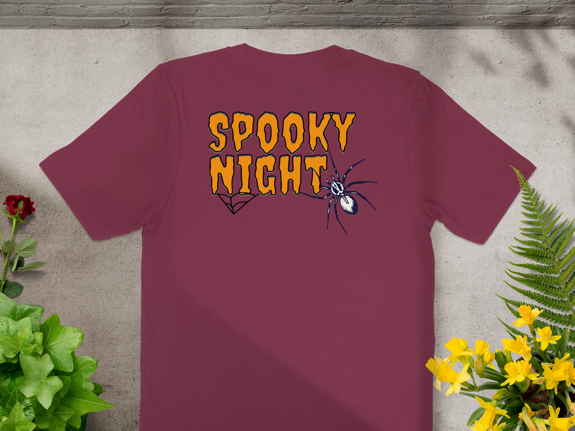 Spooky Night Graphic Tee with Halloween Design product type