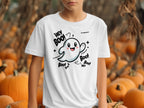 Hey Boo Ghost Graphic Halloween Themed Shirt product type