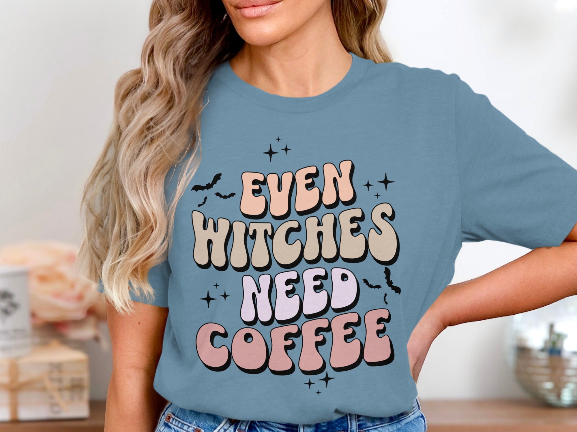 Even Witches Need Coffee Graphic T-Shirt product type