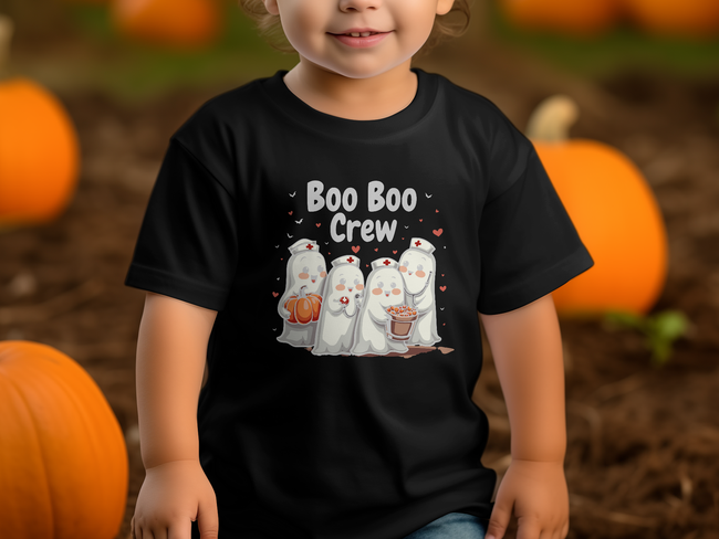 Toddler Tee - Boo Boo Crew of Nurse Ghosts Design