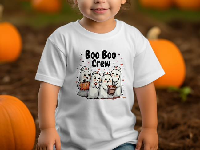 Toddler Tee - Boo Boo Crew of Nurse Ghosts Design