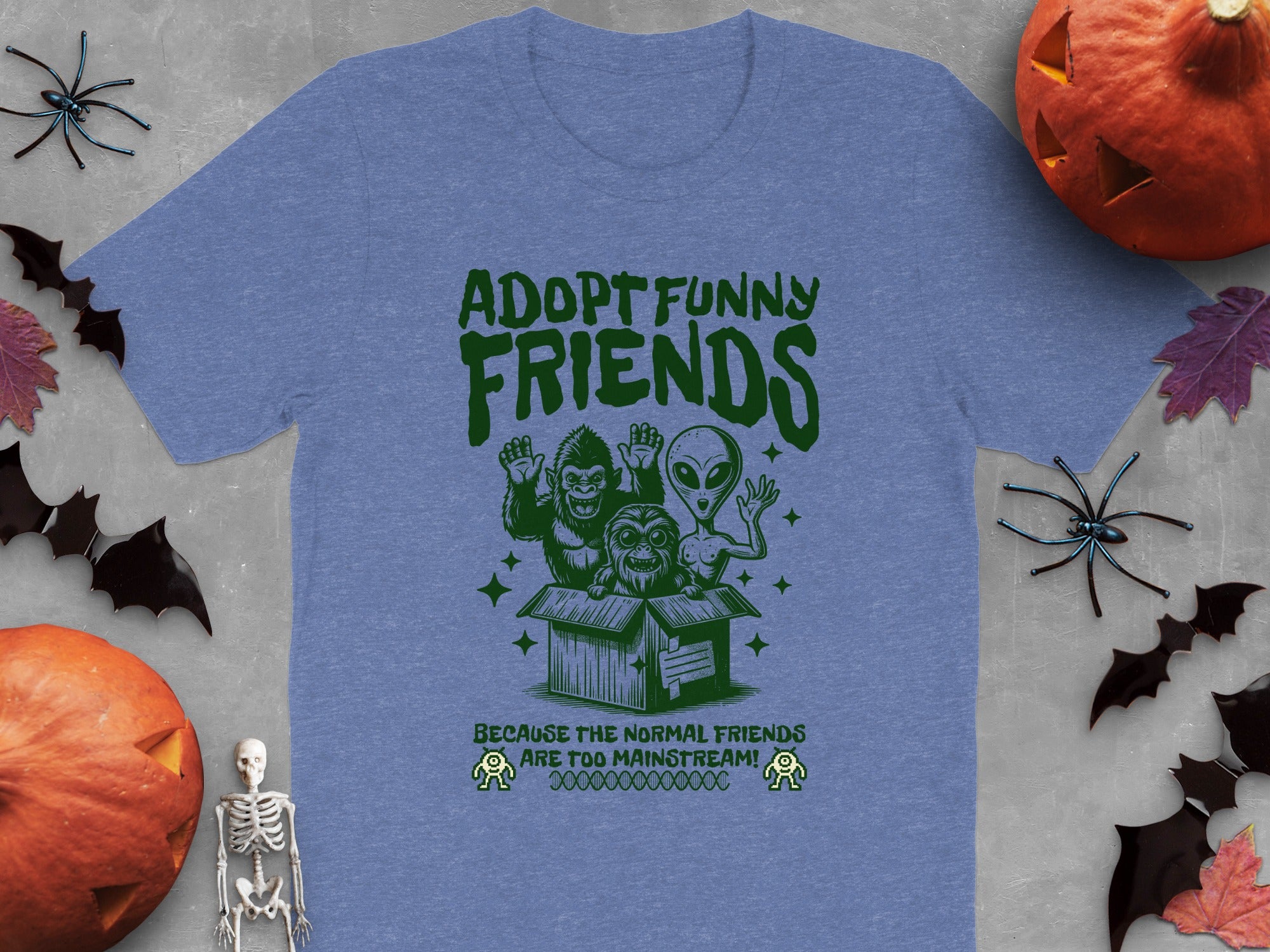 Adopt Funny Friends Halloween Graphic T-shirt product