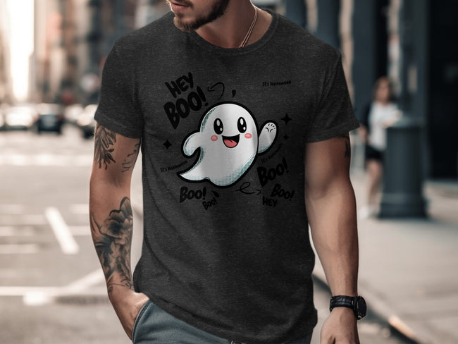 Hey Boo Cute Cartoon Ghost Halloween Shirt product
