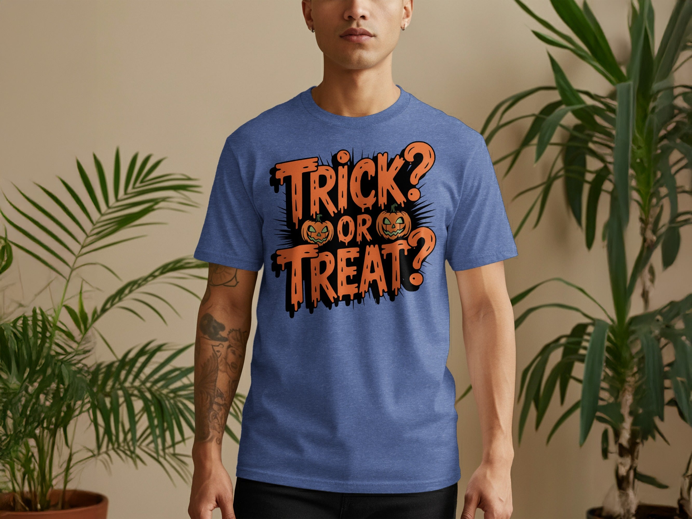 Trick Or Treat Halloween Themed Graphic Shirt product