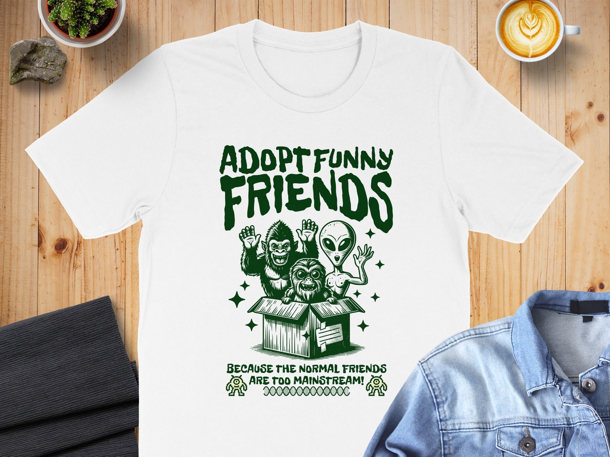 Adopt Funny Friends Graphic T-Shirt product type